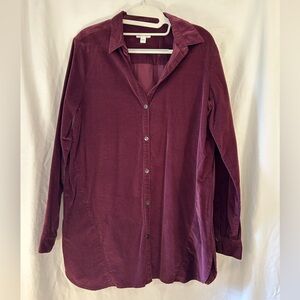 J.jill small maroon corduroy dress/tunic